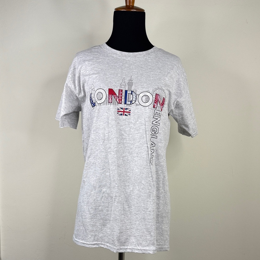 FRUIT OF THE LOOM Gray London Graphic T-Shirt M